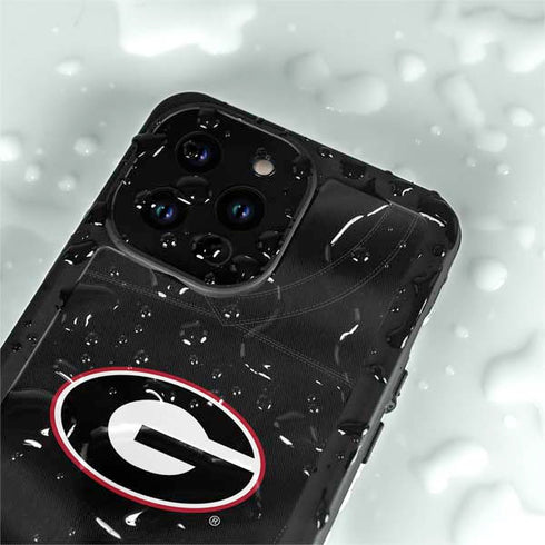 University of Georgia Black Jersey iPhone 15 Pro Waterproof Case